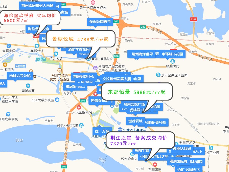 荆州地区热门楼盘最新市场售价一览